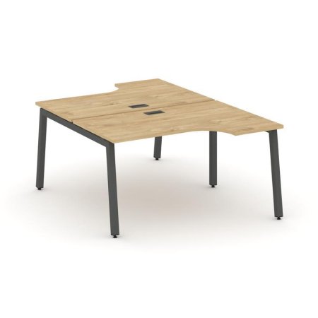 Рабочая станция эргономичная SN-5A.DRPA-022 (1580х1632/1992х750) (Тиквуд Светлый/Металл Антрацит)