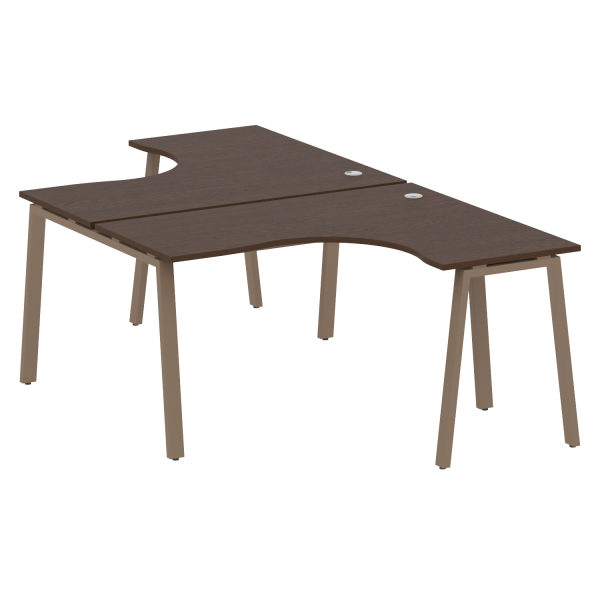 Рабочая станция криволинейная Metal System Style БА.РАС-СА-2.3 1400x2435x750 (Венге Цаво/Мокко металл)