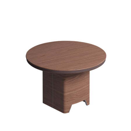 Стол для переговоров круглый ISixty 120TAR 1200x1200x740 (Кожа коричневая)