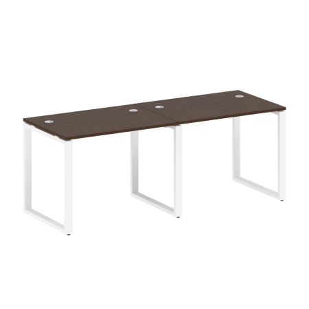 Рабочая станция Metal System Style БО.СМ-2.1 2000x720x750 (Венге Цаво/Белый металл)