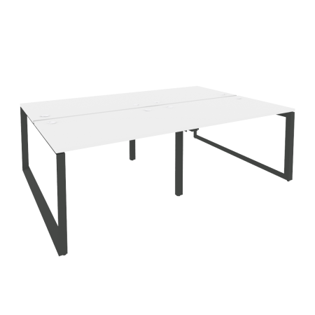 Рабочая станция на О-образном м/к Onix O.MO-D.RS-4.2.8 2360x1635x750 (Белый Бриллиант/Черный металл)