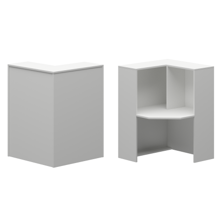 Стойка угловая правая Ресепшн А-556 900x900x1220 (Белый)