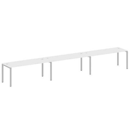 Рабочая станция на 3 раб. места Metal System Style БП.СМ-3.5 5400x720x750 (Белый/Серый металл)