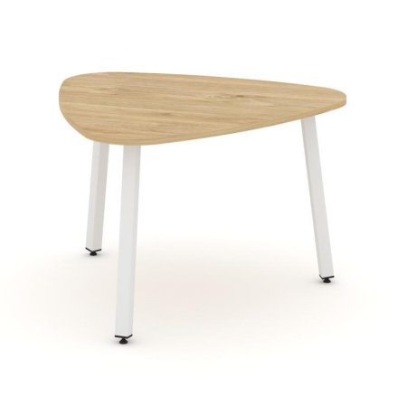 Стол переговорный SN-5.SPRG-71.3 (1200х1200х750) (Тиквуд Светлый/Металл Белый)