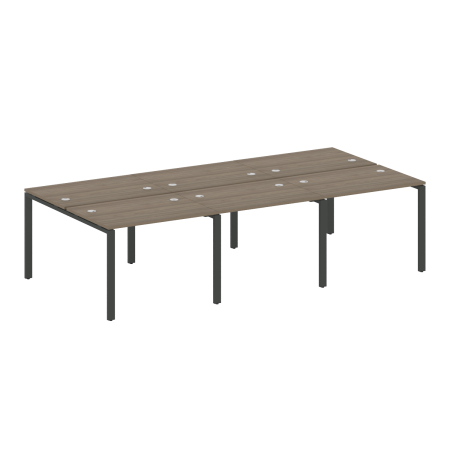 Рабочая станция на 6 раб. мест Metal System Style БП.СМ-6.1 3000x1475x750 (Вяз/Антрацит металл)