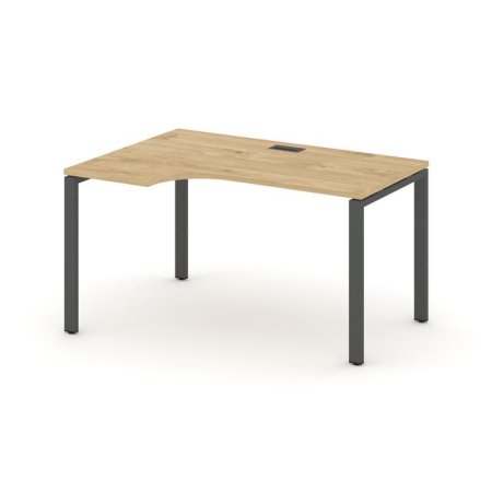 Стол рабочий эргономичный SN-6P.SPA-021(L) (1380х800/980х750) (Тиквуд Светлый/Металл Антрацит)