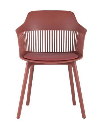 Стул Crocus с подушкой бордовый (Стул пластиковый Crocus бордовый)
