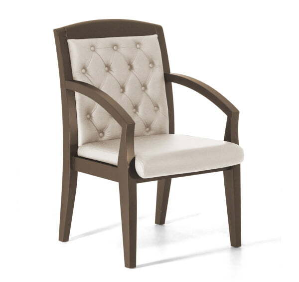 SENATOR LUX Кресло на 4-х опорах (Бежевый/Темный орех)