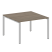 Переговорный стол 1 столешница Metal System Style БП.ПРГ-1.2 1200x1235x750 (Дуб Наварра/Серый металл)