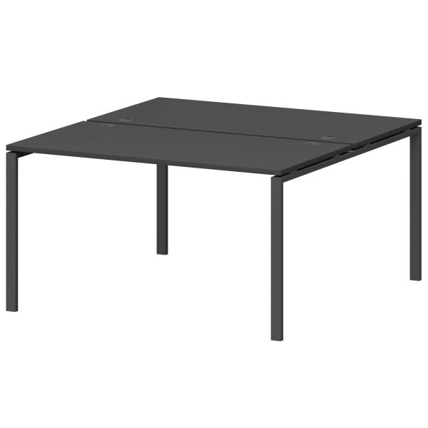 Бенч двойной на металлокаркасе Смарт СМС2-П-12К.149.Пр25 1200x1496x750 (Графит/Антрацит)