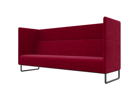 Диван трехместный BROS-3 (Teddy 644/Металл Черный)