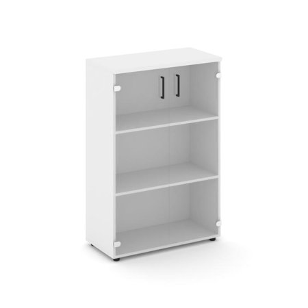 Шкаф средний широкий SN.STS-205 (796х400х1203) (Белый/Прозрачный)