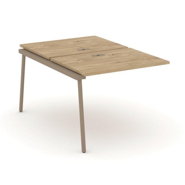 Двойной наборный элемент рабочей станциии ES.2.NRS-1-LP (980х1500х750) (Тиквуд Светлый/Металл Латте)