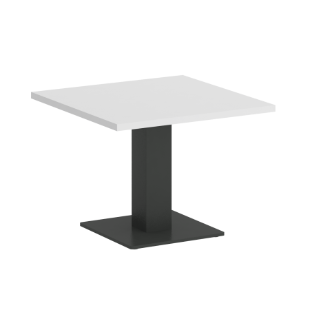 Стол журнальный квадратный VR.SP-5-60.2G 600x600x450 (Белый Бриллиант/Антрацит Металл)