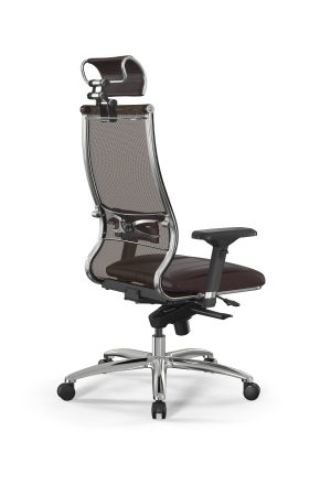 Кресло для руководителя Метта Samurai L2-6D - TS+Infinity /Kc00/Wm06/D04P/H2cL-3D(M06.B31.G04.W03) (Темно-коричневый)