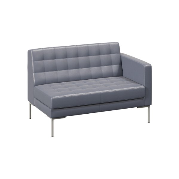 Секция с подлокотником двухместная FR-SP-02 (L) (Oregon 17/Металл Серый)