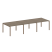 Переговорный стол 3 столешницы Metal System Style БП.ПРГ-3.2 3600x1235x750 (Дуб Наварра/Серый металл)