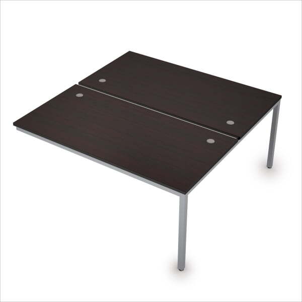 6МБК.284 Сдвоенные бенч-системы, конечный модуль (1600x1635x750) (Венге/Алюминий матовый)