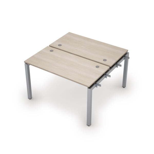 6МБН.5268 Бенч-система на 2 рабочих места, начальный модуль (1200x1235x750) (Шамони светлый/Алюминий матовый)