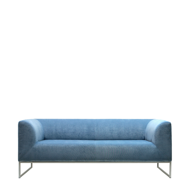 Диван офисный Вики (С-15) 2-х местный (Синий)