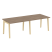 Стол переговорный на деревянных опорах Onix Wood OW.PRG-2.2 2360x980x750 (Тиквуд Светлый/Дуб Темный)