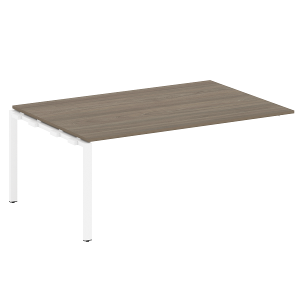 Проходной наборный элемент переговорного стола Metal System Style БП.ППРГ-5 1800x1235x750 (Вяз/Белый металл)