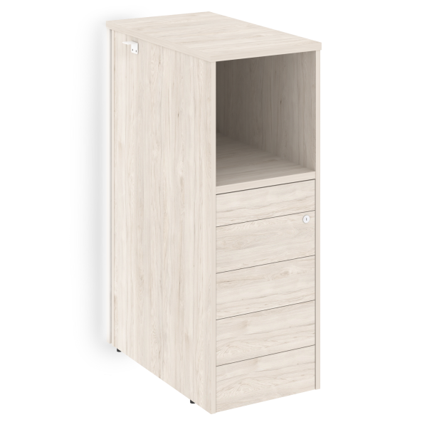 Тумба с подсветкой 5 ящиков TIP-ON завершающая, правая Onix O.R-TV-5TIP.SR 436x767x1185 (Денвер Светлый)