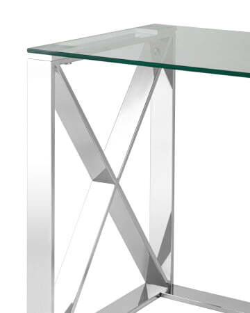 Журнальный стол 40*40 КРОСС серебро (Журнальный стол Кросс серебристый)