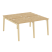 Рабочая станция на деревянных опорах Onix Wood OW.D.RS-4.0.8 1560x1635x750 (Тиквуд Светлый/Дуб Темный)