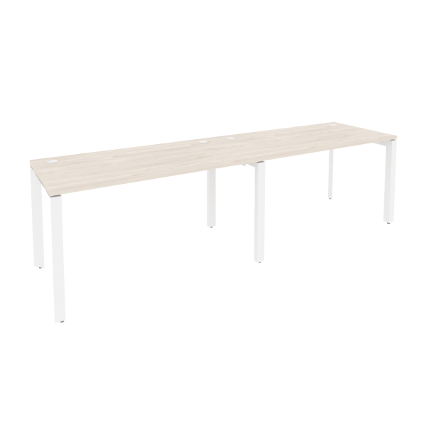 Рабочая станция на П-образном м/к Onix O.MP-RS-2.3.7 2760x720x750 (Денвер Светлый/Белый Металл)