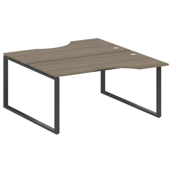 Рабочая станция криволинейная Metal System Style БО.РАС-СА-2.1 1600x1835x750 (Вяз/Антрацит металл)