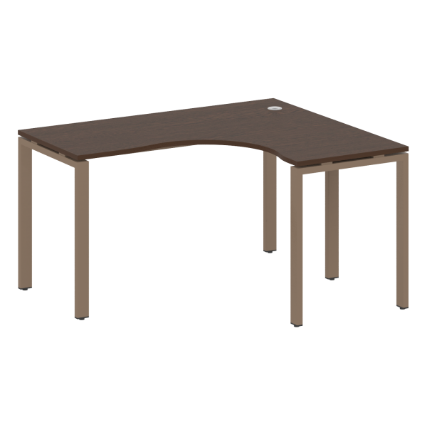 Стол криволинейный правый Metal System Style БП.СА-3 Пр 1400x1200x750 (Венге Цаво/Мокко металл)