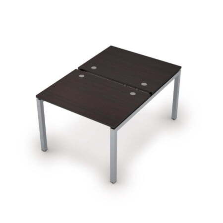 6МБ.5277 Бенч-система на 2 рабочих места (1000x1435x750) (Венге/Алюминий матовый)