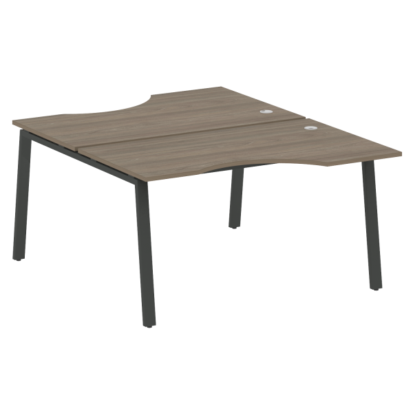 Рабочая станция криволинейная Metal System Style БА.РАС-СА-2.2 1400x1835x750 (Вяз/Антрацит металл)