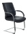 Кресло T-8010N-LOW-V черный Leather Black эко.кожа низк.спин. полозья металл хром (Черный)