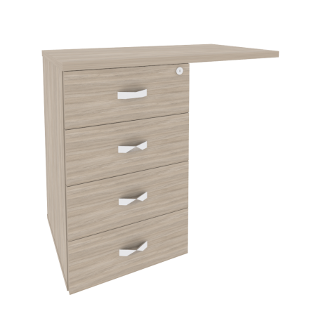 Тумба приставная универсальная л/пр Onix O.TPU-4 842x460x750 (Дуб Аттик)