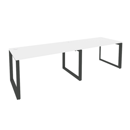 Рабочая станция на О-образном м/к Onix O.MO-RS-2.3.8 2760x800x750 (Белый Бриллиант/Черный металл)