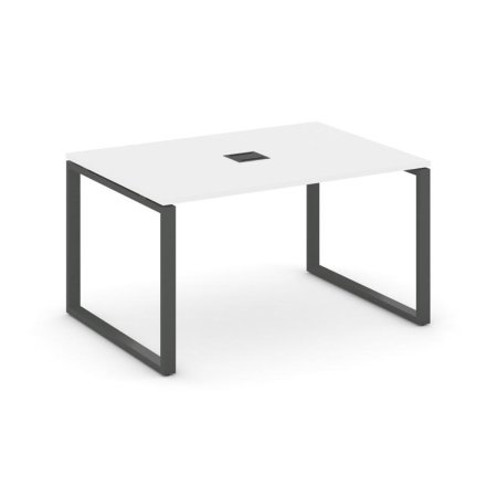 Стол переговорный SN-6O.SPRG-001 (980х980х750) (Белый/Металл Антрацит)