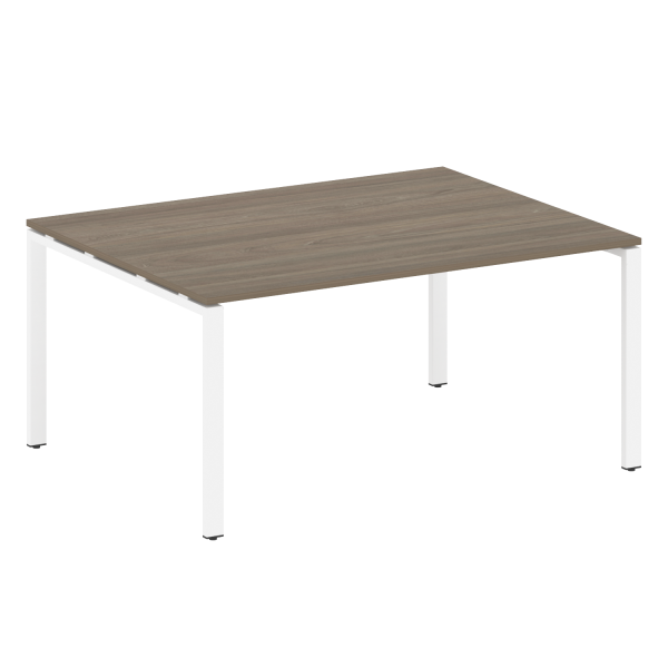 Переговорный стол 1 столешница Metal System Style БП.ПРГ-1.4 1600x1235x750 (Вяз/Белый металл)