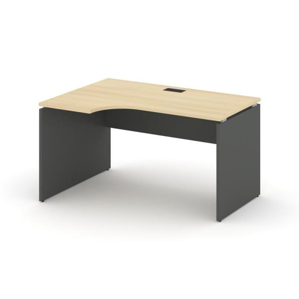 Стол рабочий эргономичный SN-D.SPA-021(L) (1380х800/980х750) (Акация Лорка/Антрацит)