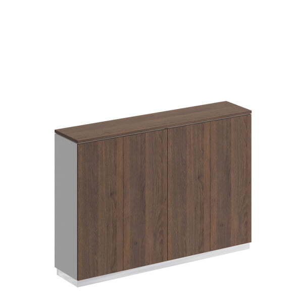 Шкаф для документов закрытый средний City СИ 320 1802x400x1246 (Дуб гладстоун / Белый премиум / Белый премиум)