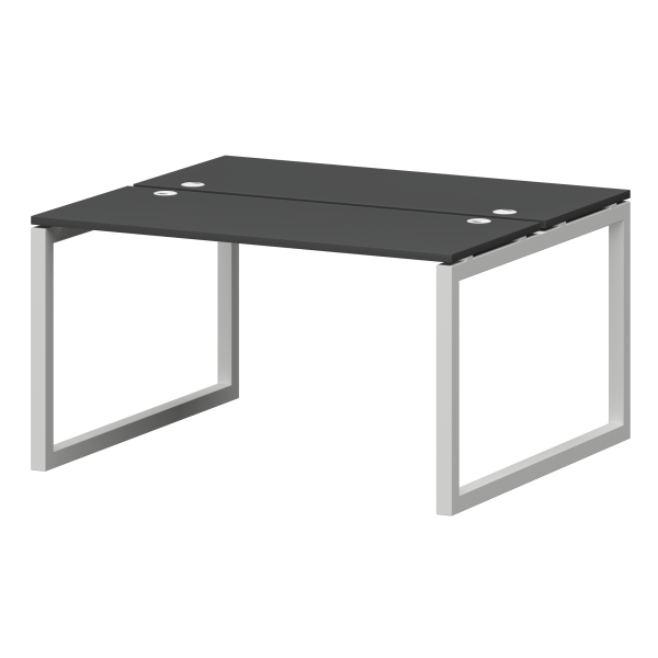 Бенч двойной на металлокаркасе Смарт СМС2-О-12К.120.Пр50 1200x1236x750 (Графит/Белый)