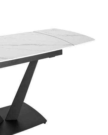 Стол обеденный Клео раскладной 120-180*90 керамика светлая (Стол обеденный Клео белый)