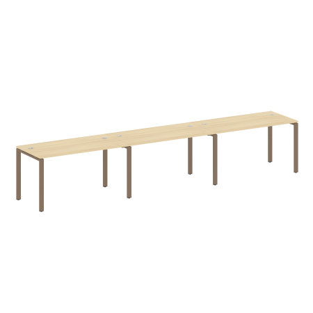 Рабочая станция на 3 раб. места Metal System Style БП.СМ-3.3 4200x720x750 (Акация/Мокко металл)