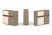 Тумба двойная + низкая надставка ES.NB.2N-18 (1500х410х1135) (Латте/Тиквуд Светлый)