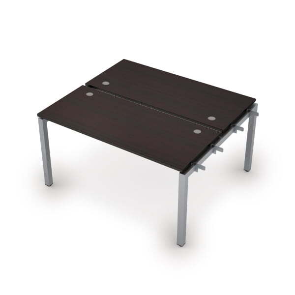 6МБН.5269 Бенч-система на 2 рабочих места, начальный модуль (1400x1235x750) (Венге/Алюминий матовый)