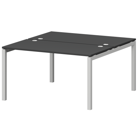 Бенч двойной на металлокаркасе Смарт СМС2-П-10К.149.Пр50 1000x1496x750 (Графит/Белый)