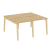 Рабочая станция на деревянных опорах Onix Wood OW.D.RS-4.0.7 1560x1475x750 (Тиквуд Светлый/Дуб Темный)