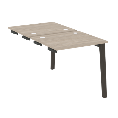 Стол-приставка двойной на деревянных опорах Onix Wood OW.D.SPR-0.7 780x1475x750 (Дуб Аттик/Дуб Темный)