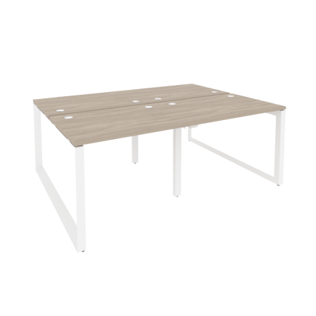 Рабочая станция на О-образном м/к Onix O.MO-D.RS-4.1.7 1960x1475x750 (Дуб Аттик/Белый Металл)